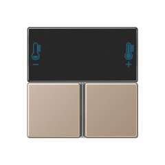 Taustiņs 3-viet, F40 KNX telpas kontrolierim, Serie A, šampanieša krāsā