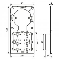 Taustes sensors maģistrāļu sistēmai Tastsensor-Erweiterungsmodul 3fach, F40 KNX, Free@Home iekārtas