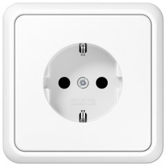 Kontaktligzda SCHUKO, 16 A 250 V ~, ar rāmi, duroplasts, Serie CD, balts