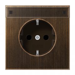 Kontaktligzda SCHUKO, 16 A 250 V ~, marķējams, ar bērnu drošību, Messing, Serie LS, Messing antik