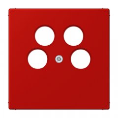 Centrālplate 4-vietīga SAT-TV-kontaktligzda (Ankaro), termoplasts, Serie LS, rouge vermillon 31
