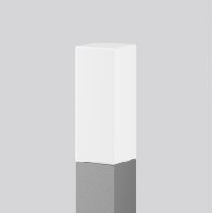 Apgaismes stabiņš MEGA SQUARE, 10 W, 1000 lm, 840, silver, smart+free Bollards, L 120 B 120 H 1000, Opal glass