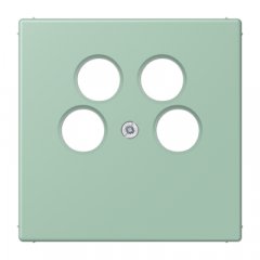 Centrālplate 4-vietīga SAT-TV-kontaktligzda (Ankaro), termoplasts, Serie LS, vert anglais clair