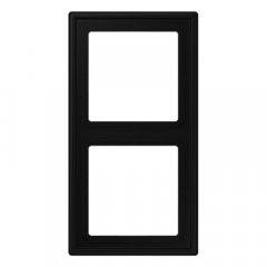 Rāmītis 2-vietīgs, vertikālā un horizontālā montāža, termoplasts krāsots, LS ZERO, grafītmelns matēts