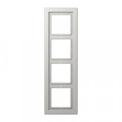 Rāmītis 4-vietīgs, vertikālā un horizontālā montāža, duroplasts, LS-DESIGN, gaiši pelēks