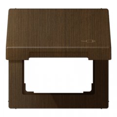 Rozetes vāks ar atsperi, ar simbolu kontaktdakša, misiņš Serie LS, Messing antik