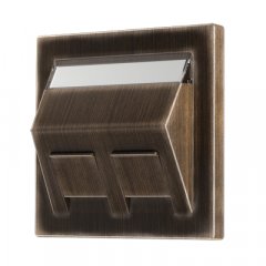 Virsma montāžas adapterim 30° 2-vietīga, marķējams, termoplasts lakots, Serie LS, misiņa antik