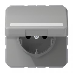 Kontaktligzda SCHUKO, 16 A 250 V ~, marķējams, ar bērnu drošību un vāciņu, termoplasts, Serie CD, grau