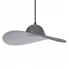 Decor Felt Hat Pendant 1XE27 Dark Gray
