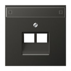 Virsma IAE/UAE-datu rozetei 2 x 8-polig, marķējams, Aluminium lackiert, Serie LS, antracīts