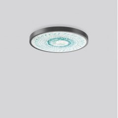 Gaismeklis TRIONA round, 64 W, 5650 lm, 840, anthracite, smart+free Ceiling and wall luminaires, D 681 H 88, Pattern grid glass