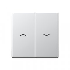 Taustiņs 2-viet žalūziju slēdzim, ar virzienrādītāju, Serie A, alumīnijs