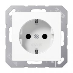 Kontaktligzda SCHUKO, 16 A 250 V ~, duroplasts, Serie AS/A, balts