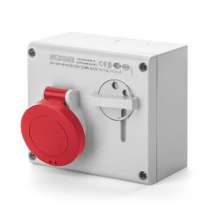 Kontaktligzda ar atdalītāju INTERLOCKED SOCKET 3P+E IP44 16A 6h