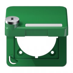 Rozetes vāks ar atsperi, marķējams, termoplasts, Serie CD, zaļš