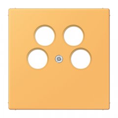 Centrālplate 4-vietīga SAT-TV-kontaktligzda (Ankaro), termoplasts, Serie LS, ocre jaune clair