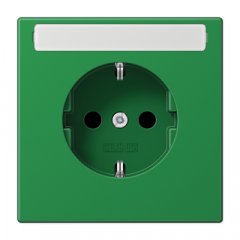 Kontaktligzda SCHUKO, 16 A 250 V ~, marķējams, termoplasts, Serie LS, zaļš