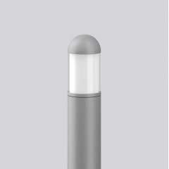 Apgaismes stabiņš MEGA LATERNE R, 10 W, 660 lm, 840, silver, on/off Bollards, D 115 H 1050, Opal glass