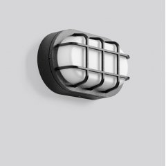 Gaismeklis ALU-LUX OVAL, 12 W, 670 lm, 830, anthracite, Phase-cut Ceiling and wall luminaires, L 258 B 148 H 95, Transparent glass