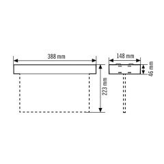 Emergency light, 3 hour, exit route sign, 32 m, LED technology, display, self-control, surface and recessed ceiling mounting