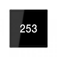 Stikla vāks 1-viet, bez simboliem, Serie AS/A, melns