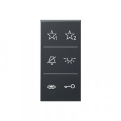 Virsma ar simboliem Audio, F50, Serie AS/A, anthrazit matt