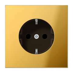 Kontaktligzda SCHUKO, 16 A 250 V ~, Metall  PVD-pārklājums, Serie LS, zelta krāsā