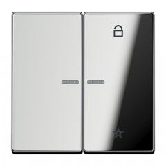 eNet taustiņš unversālais 2-viet, Metall verchromt, Serie LS, glanzchrom