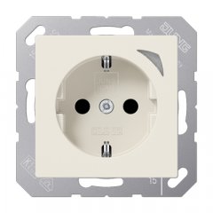 Kontaktligzda JUNG HOME SCHUKO®, 16 A 250 V ~, skrūvju spailes, ar indikātoru, ar bērnu drošību, termoplasts, Serie A