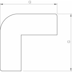 Ārēja stūra vāks 10x30mm, PVC, dzidri balts, 9010