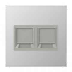 Virsma (ar fiksatoru) modulārai datu rozetei 2-vietīga, Avaya, Serie LS, alumīnijs