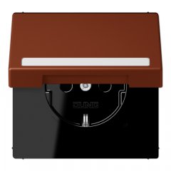 Kontaktligzda SCHUKO, 16 A 250 V ~, marķējams, ar bērnu drošību un vāciņu, termoplasts krāsots, Serie LS, terre s
