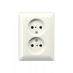 Kontaktligzda, 16 A 250 V ~, ar bērnu drošību, duroplasts, Serie AS, ziloņkaula