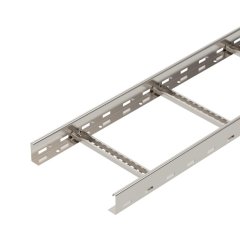 Kabeļu trepe ar perforētiem spraišļiem, metin 60x300x6000, V4A, 1.4571, 2B
