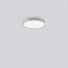 Gaismeklis TRIONA round, 64 W, 6050 lm, 840, silver, DALI Ceiling and wall luminaires, D 461 H 88, Plastic (PMMA) opal