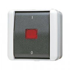 Slēdzis Wipp-Kontrollschalter, Aus 2-pol., 10 AX 250 V ~, IP 44, WG 800