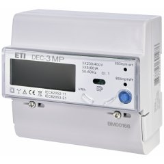 DEC-3MP Elektro enerģijas skaitītājs3 - fāžu MODBUS (kWh, W,V, A, Hz, cos f,C0)