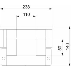 Ugunsdrošs kanāls I90/E30 Iekares montāža 1000x50x110, pelēks BSKH09-K0511