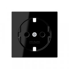 Virsma kontaktligzdai, ar bērnu drošību, termoplasts, Serie A, melns