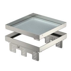Kvadrata kasete tukšs 243x243mm, V2A, 1.4301 RKN2 UZD3 9VS20