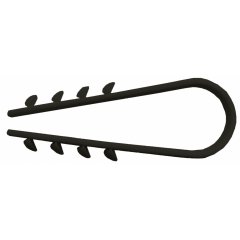 Dībelis-apskava 6mm, priekš 6-20 mm kabeļa melns 100gb./iep.