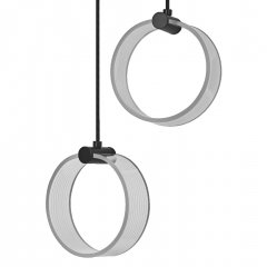 Decor Circle 2XPendant PL 14W Click CCT Black