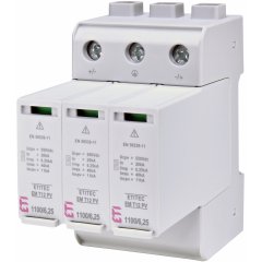 ETITEC EM T12 PV 1100/6,25 Pārsprieguma ierobežotājs fotovoltāžas sistēmas PV (korpusa garums 86mm)