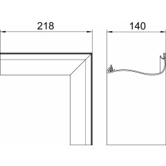 Vāks ārej.pagr. Design kanālam Design Swing 52x140x218, Alu, EL