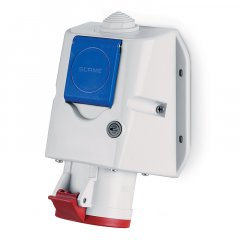 Kontaktligzda v/a 3P+N+E IP44 32A 6h COMBI, Scame