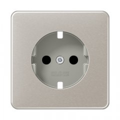 Virsma kontaktligzdai, ar bērnu drošību, Aluminium eloxiert, Serie CD, platīna krāsa