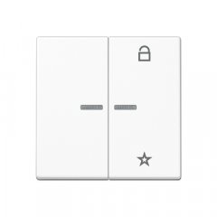 eNet taustiņš unversālais 2-viet, termoplasts krāsots, Serie A, sniegbalts matēts