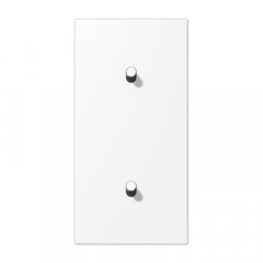 Virsma slēdžiem, 2-viet, 2 x 1 cilindrisks rotācijas slēdzis, vertikāli montējams, Serie LS 1912, sniegbalta matt (lackiertes Aluminium)