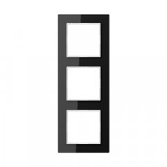 Stikla rāmītis 3-vietīgs, vertikālā un horizontālā montāža, A CREATION, melns