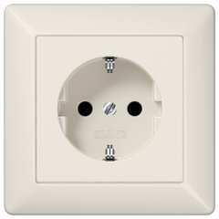 Kontaktligzda SCHUKO, 16 A 250 V ~, ar rāmi, duroplasts, Serie AS, ziloņkaula